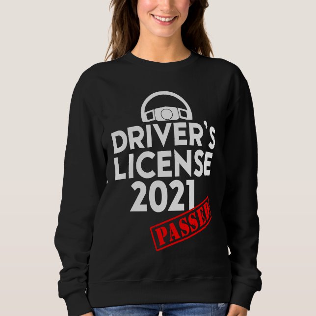 Sweatshirt Driving licence 2021 Existing  for beginners (Devant)