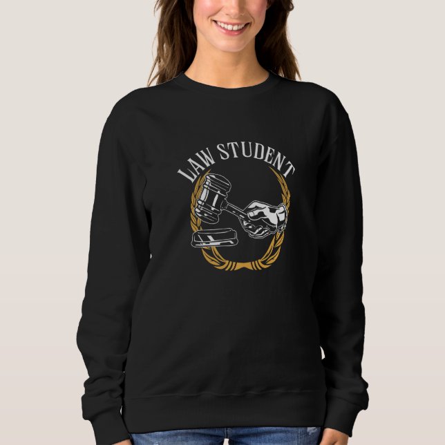 Sweatshirt Droit Tribunal étudiant Avocat Droit École Prem (Devant)