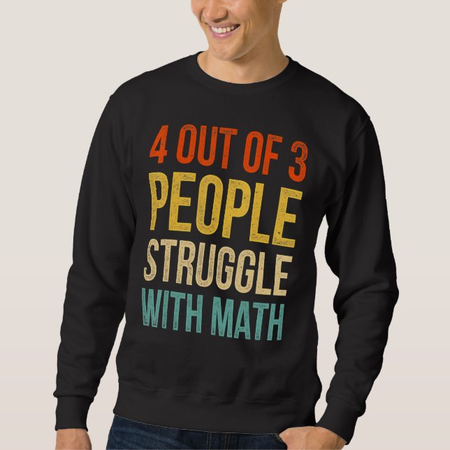 Sweatshirt Drôle 4 Personnes Sur 3 Luttent Avec L'Enseignant  (Devant)