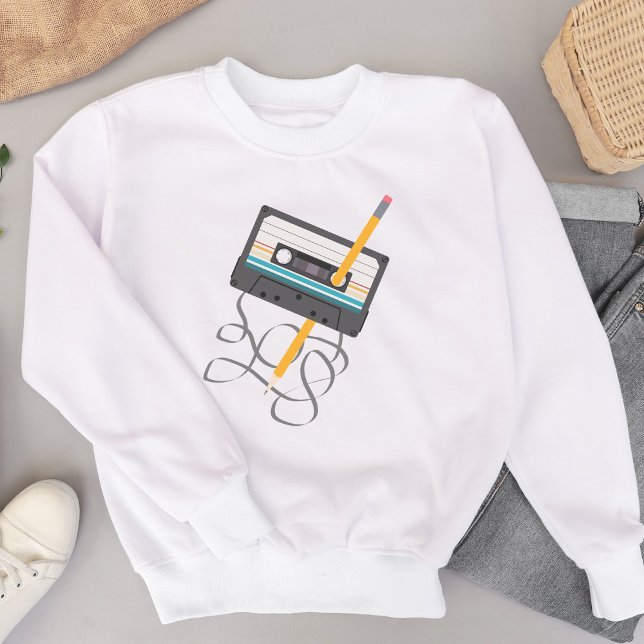 Sweatshirt Drôle 80s Musique Retro Cassette Bande (Funny 80s Music Retro Cassette Tape Sweatshirt)