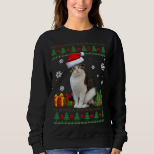 Sweatshirt Drôle Amoureux de les chats mignon Chat Santa Hat