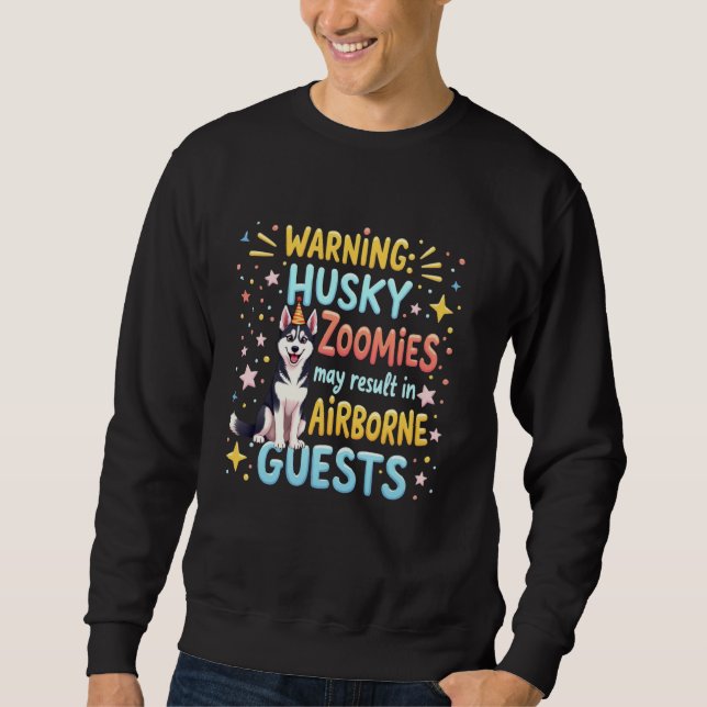 Sweatshirt Drôle Anniversaire Cadeau Husky Chien (Devant)