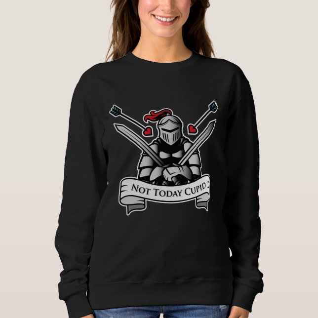 Sweatshirt Drôle Anti Saint-Valentin Célibataires Galentines  (Devant)