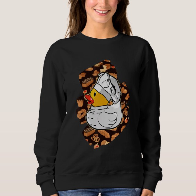Sweatshirt Drôle boulangerie de confiserie Canard (Devant)