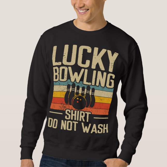 Sweatshirt Drôle Bowling Tee Pour Hommes Femmes Garçons & Fil (Devant)