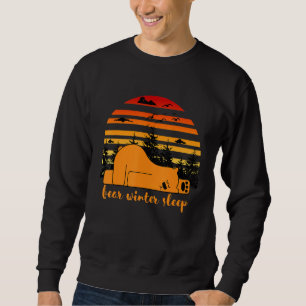 Sweatshirt Drôle Brown sommeil de l'ours