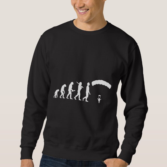 Sweatshirt Drôle cadeau de l'évolution de la Skydiving pour S (Devant)