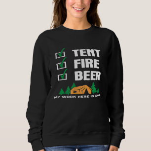 Sweatshirt Drôle Camping Slogan Tente Fire Liste de contrôle