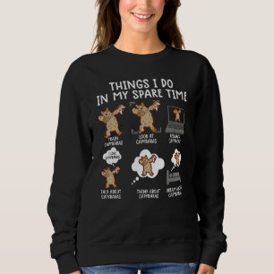 Sweatshirt drôle capybara chemise amoureux des animaux rongeu