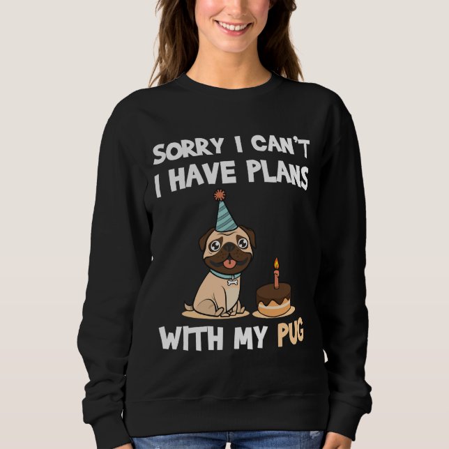 Sweatshirt Drôle Carlin Chien devis pour les amateurs de carl (Devant)