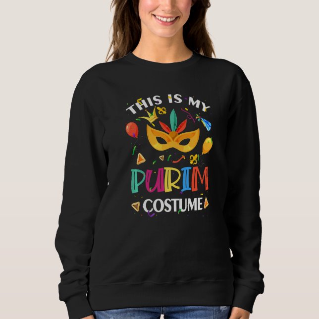 Sweatshirt Drôle Ceci Est Mon Masque De Feu Masque Hamantash  (Devant)