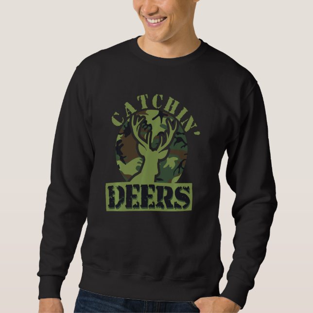 Sweatshirt Drôle Cerfs de Catchin (Devant)