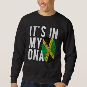 Sweatshirt Drôle, c'est dans mon ADN Empreinte du drapeau jam