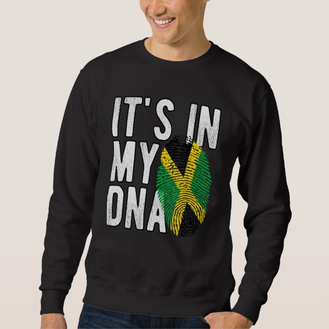 Sweatshirt Drôle, c'est dans mon ADN Empreinte du drapeau jam (Devant)
