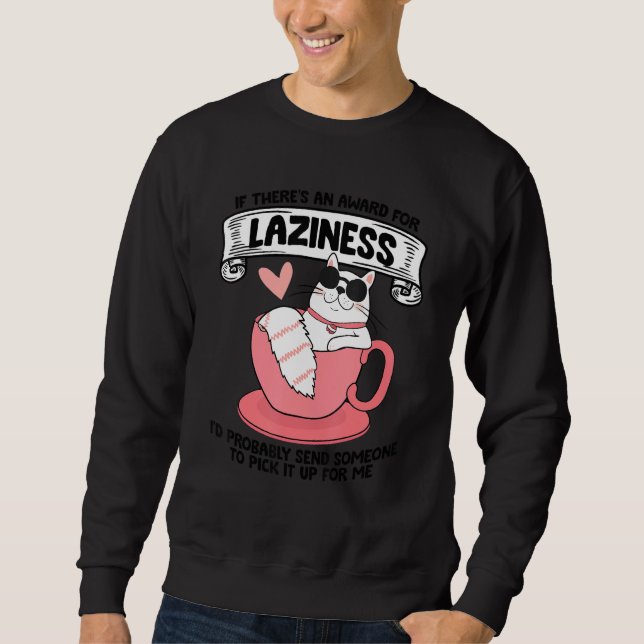 Sweatshirt Drôle Chat Dit Drôle Laziness Dire Muffle 7 (Devant)