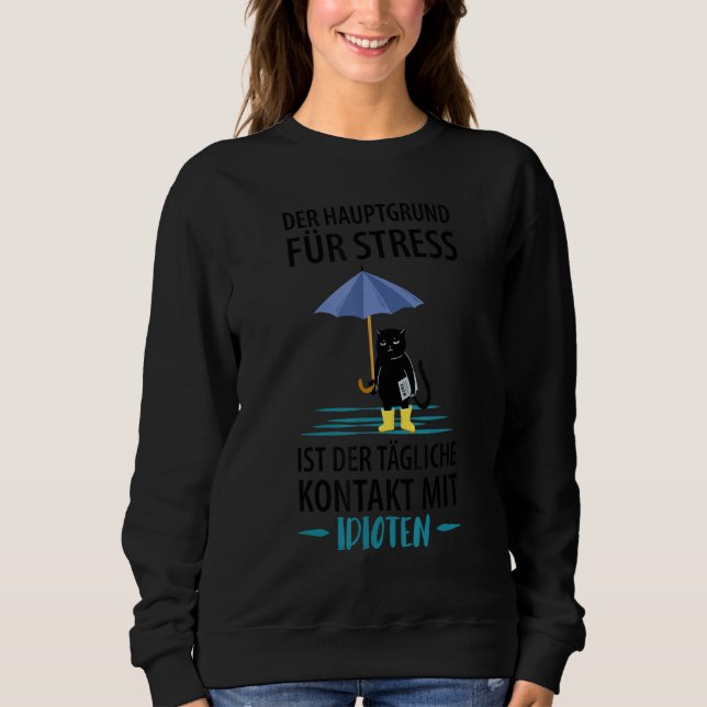 Sweatshirt Drôle Chat Dit Employé Collègue Bureau Jo (Devant)