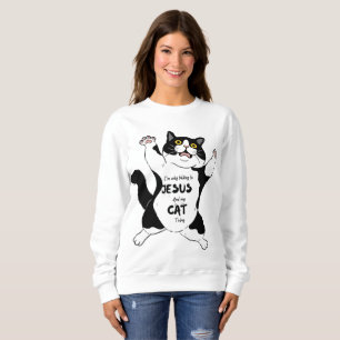 Sweatshirt Drôle chat Tee, Fur Mama Tee, propriétaire du chat