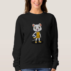 Sweatshirt Drôle Chat Volleyball Joueur Hobby Sports