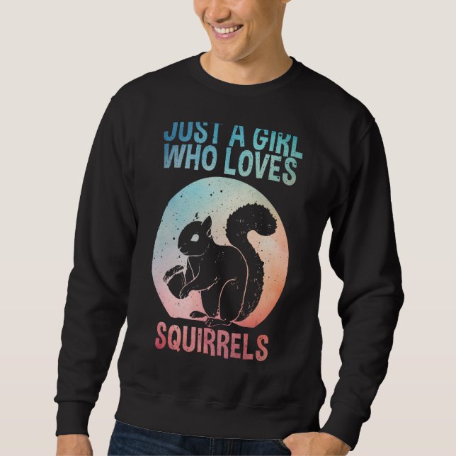 Sweatshirt Drôle Conception d'écureuil pour filles femmes mam (Devant)