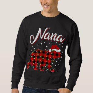 Sweatshirt Drôle Correspondant Buffle Plaid Nana Ours Noël P