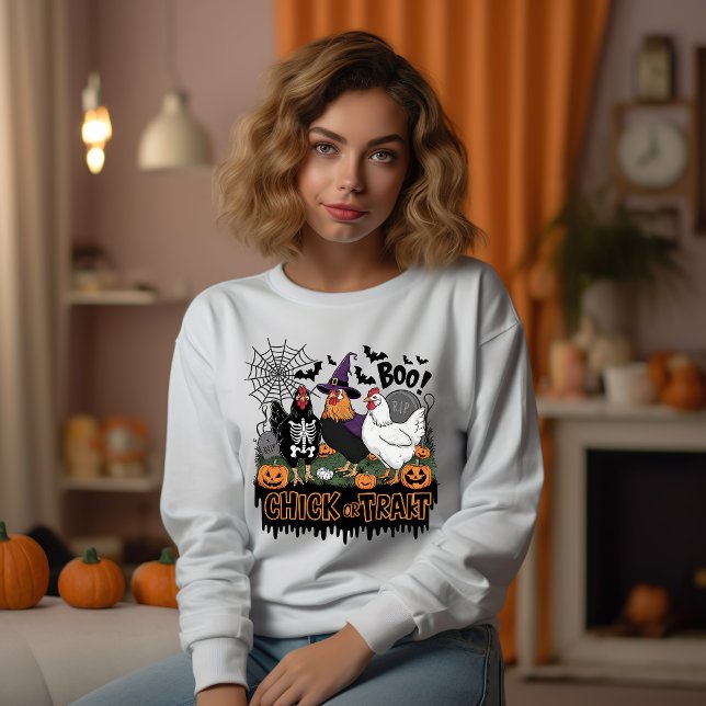 Sweatshirt Drôle Costume Halloween poulet Saison Éffrayante (Créateur téléchargé)
