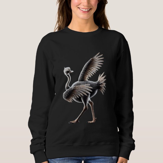 Sweatshirt Drôle Dabbing Ostrich Oiseau Amant Dab Oiseau Oise (Devant)