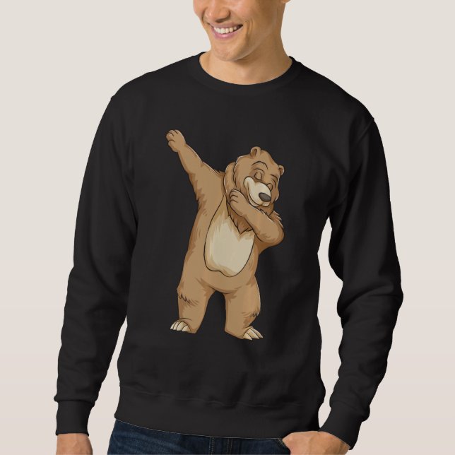 Sweatshirt Drôle Dabbing Ours mignon Teddy Danse Garçons Fill (Devant)