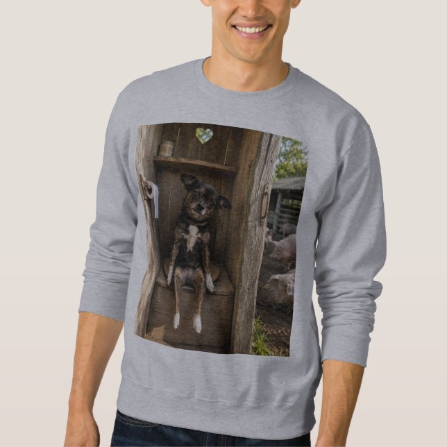 Sweatshirt drôle de chien de ferme Chihuahua (Devant)