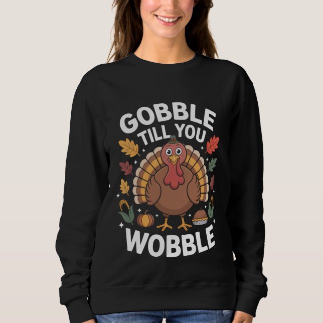 Sweatshirt Drôle de ferme Thanksgiving (Devant)