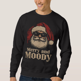 Sweatshirt Drôle de "Gai et Maussade" Père Noël de Noël