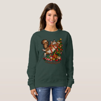 Sweatshirt Drôle de Maine Coon Noël mignon