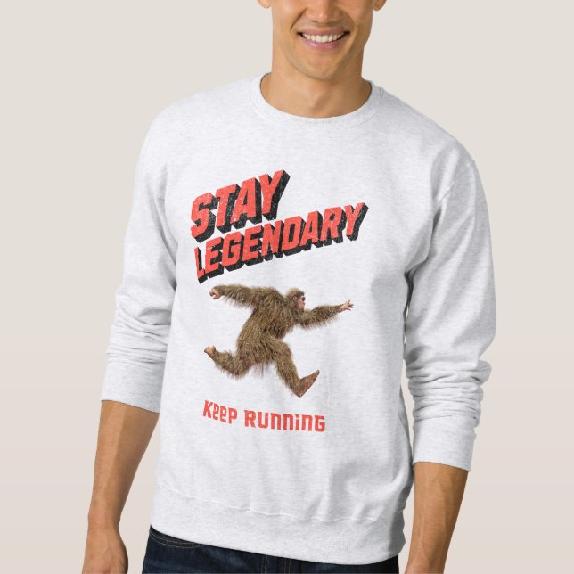 Sweatshirt Drôle de motivation de course de Bigfoot (Devant)