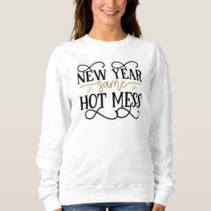 Sweatshirt drôle de Nouvel An chaud mot d'art