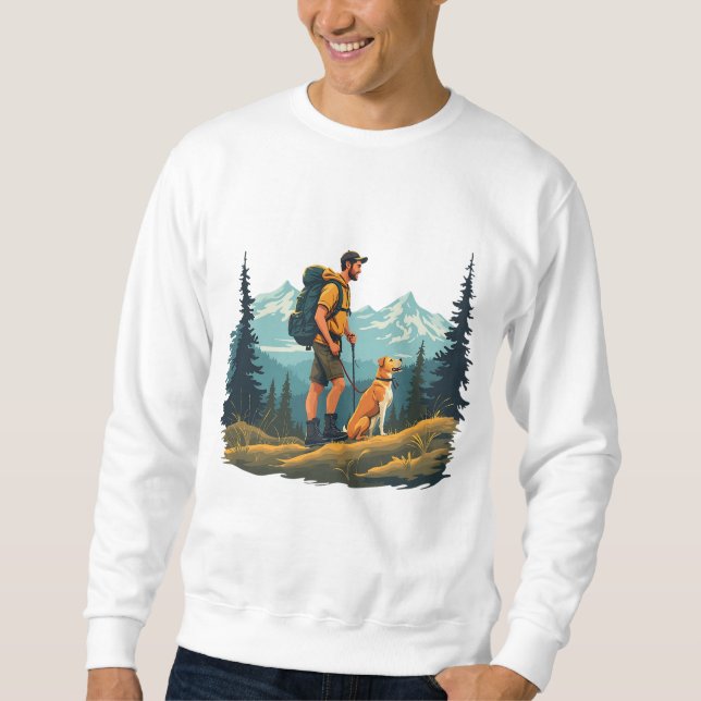 Sweatshirt drôle de randonnée avec mon Amoureux des chiens Es (Devant)
