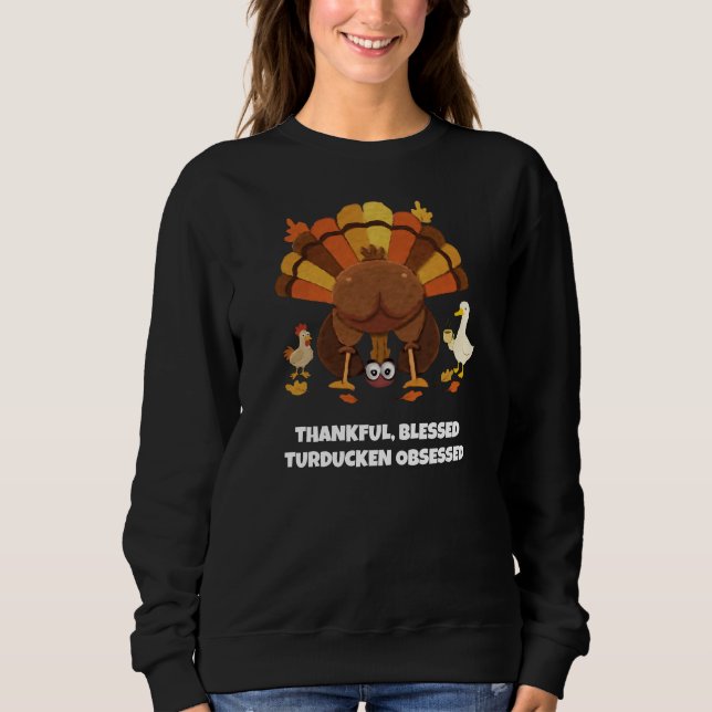 Sweatshirt Drôle de Turducken de Thanksgiving (Devant)