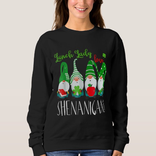Sweatshirt Drôle Déjeuner Dames Amour Shenanigans Gnome St Pa (Devant)