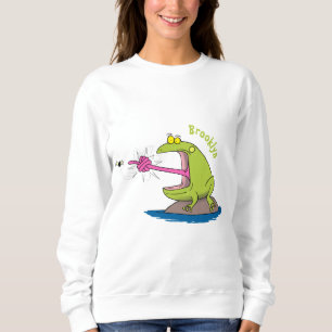 Sweatshirt Drôle dessin animé de grenouille et mouche