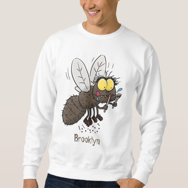 Sweatshirt Drôle dessin animé d'insecte de la mouche à cheval (Devant)