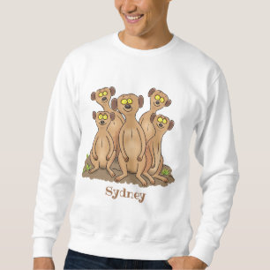 Sweatshirt Drôle dessin de la famille meerkat