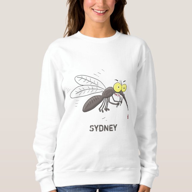 Sweatshirt Drôle dessin d'insecte moustique (Devant)