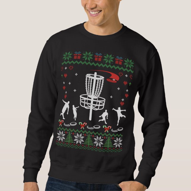 Sweatshirt Drôle Disque Golf Vilain Sweater Disque Golf L (Devant)