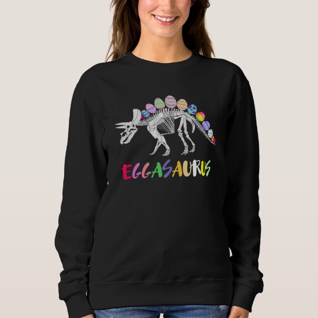 Sweatshirt Drôle Eggasaurus Stegosaurus Egg Dinosaure Happy E (Devant)
