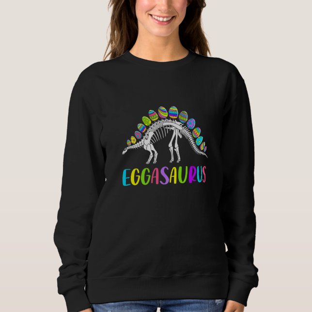Sweatshirt Drôle Eggasaurus Stegosaurus Egg Dinosaure Happy E (Devant)