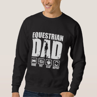 Sweatshirt Drôle Equestrian Papa Horse Rider Père Humour Fath
