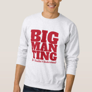 Sweatshirt Drôle - Grand Homme Ting en texte ROUGE