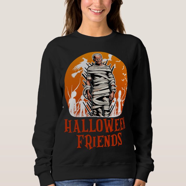 Sweatshirt Drôle Halloween amis maman sorcière Zombie (Devant)