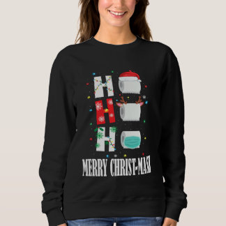 Sweatshirt Drôle Ho Ho Ho Toilet Papier Rolls Joyeux Christ M