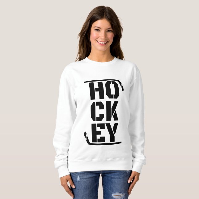 Sweatshirt Drôle Hockey (Devant entier)