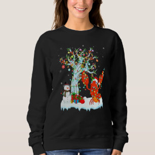 Sweatshirt Drôle Homard Xmas Arbre Éclairage de Santa Hat Lob