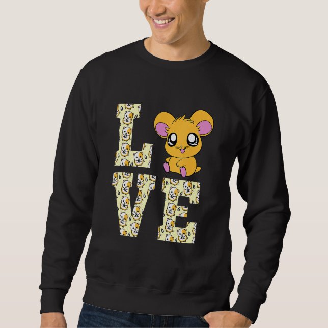 Sweatshirt Drôle I Love Hamsters Présente Mignonne Hamster Pe (Devant)